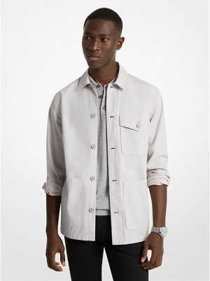 Men Michael Kors Cotton Shirts Grey | NOQUEW-159