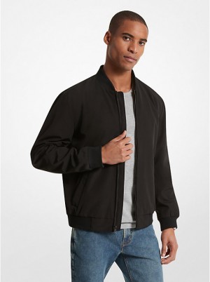 Men Michael Kors Dublin Water-Resistant Bomber Jackets Black | EYVLAR-947