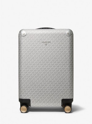 Men Michael Kors Logo Suitcases Silver | MOETHA-360