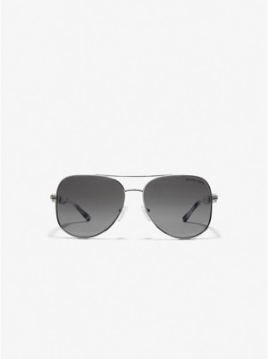 Women Michael Kors Chianti Sunglasses Silver | ADQXCL-826