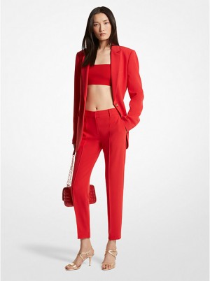 Women Michael Kors Crepe Pants Red | TLCVOZ-627