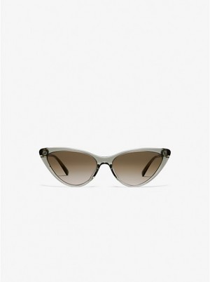 Women Michael Kors Harbour Island Sunglasses Olive | RIDCBF-096