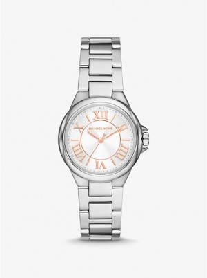 Women Michael Kors Mini Camille Silver-Tone Watches Silver | SWZKQN-801