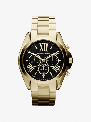 Women Michael Kors Oversized Bradshaw Gold-Tone Watches Gold | GFMWXQ-237