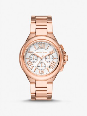 Women Michael Kors Oversized Camille Rose Gold-Tone Watches Rose Gold | FPNUDE-685