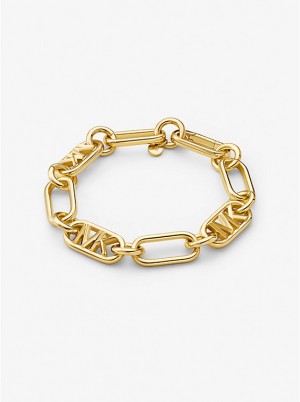 Women Michael Kors Precious Metal-Plated Brass Chain Link Bracelets Gold | XLASJG-658