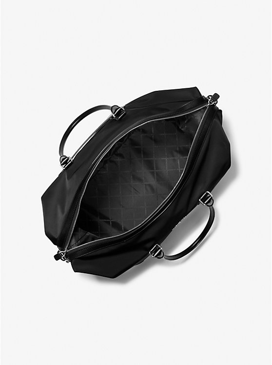 Men Michael Kors Brooklyn Recycled Nylon Duffel Bag Black | XVWDQI-801