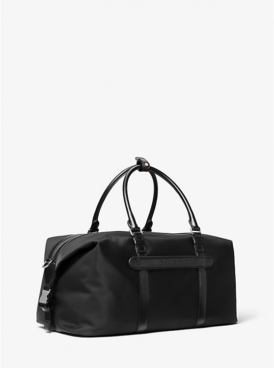 Men Michael Kors Brooklyn Recycled Nylon Duffel Bag Black | XVWDQI-801