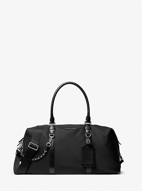 Men Michael Kors Brooklyn Recycled Nylon Duffel Bag Black | XVWDQI-801