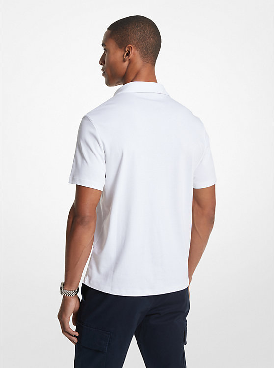 Men Michael Kors Cotton Polo Shirts White | MYJTNG-419