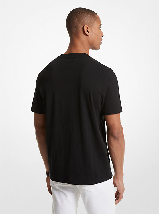 Men Michael Kors Cotton T Shirts Black | YUTZEN-326