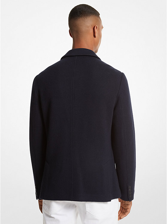 Men Michael Kors Double Face Wool Blend Blazers Navy | PWIGTJ-924