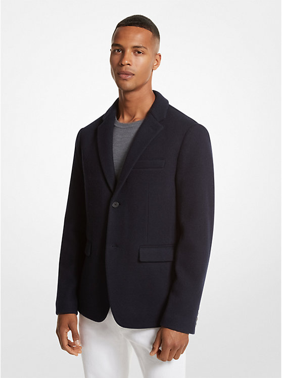 Men Michael Kors Double Face Wool Blend Blazers Navy | PWIGTJ-924