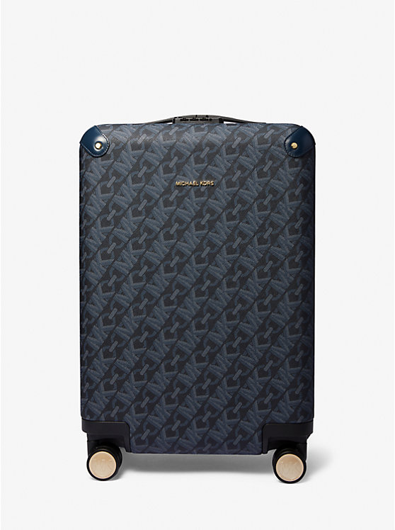 Men Michael Kors Empire Signature Logo Suitcases Navy | UGDAEP-186