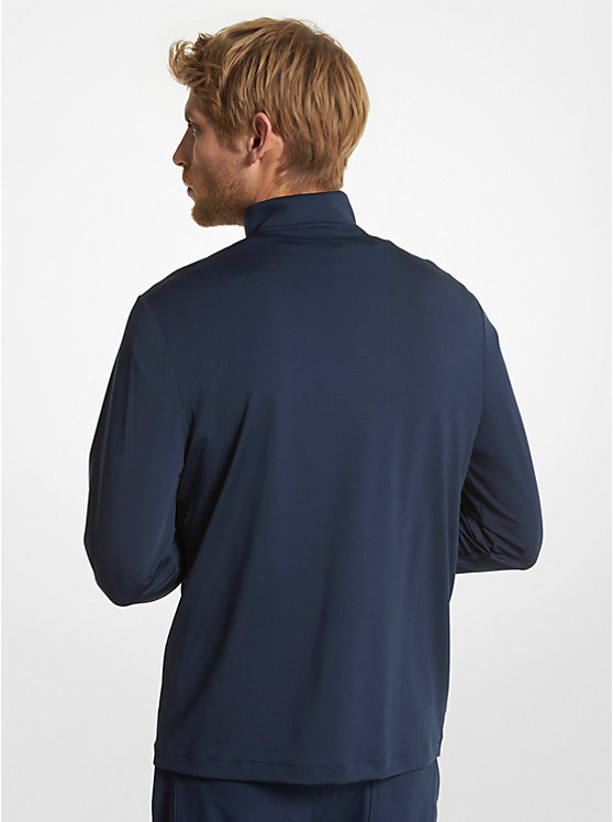 Men Michael Kors Golf Performance Quarter Zip Sweatshirts Navy | KBCDSL-940