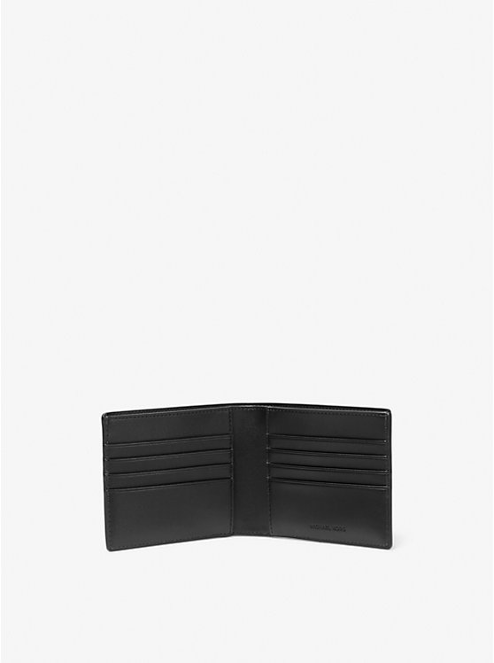 Men Michael Kors Harrison Logo Billfold With Passcase Wallets Black | OARBJZ-637