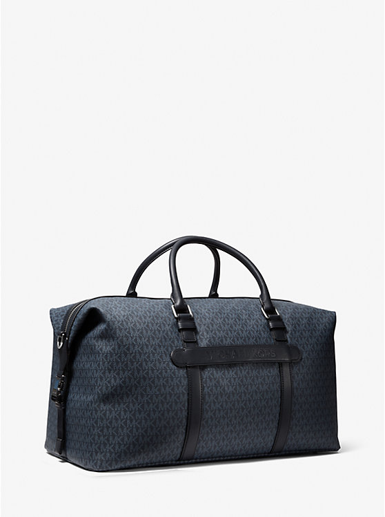 Men Michael Kors Hudson Logo Duffel Bag Navy | CLPOND-940