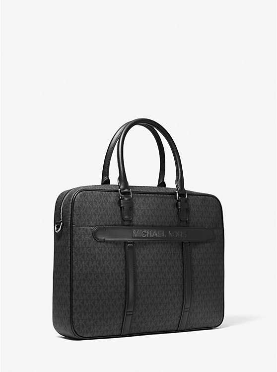 Men Michael Kors Hudson Logo Handbag Black | ZFICMR-367