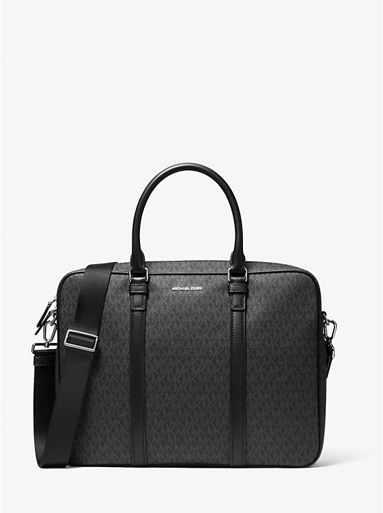 Men Michael Kors Hudson Logo Handbag Black | ZFICMR-367