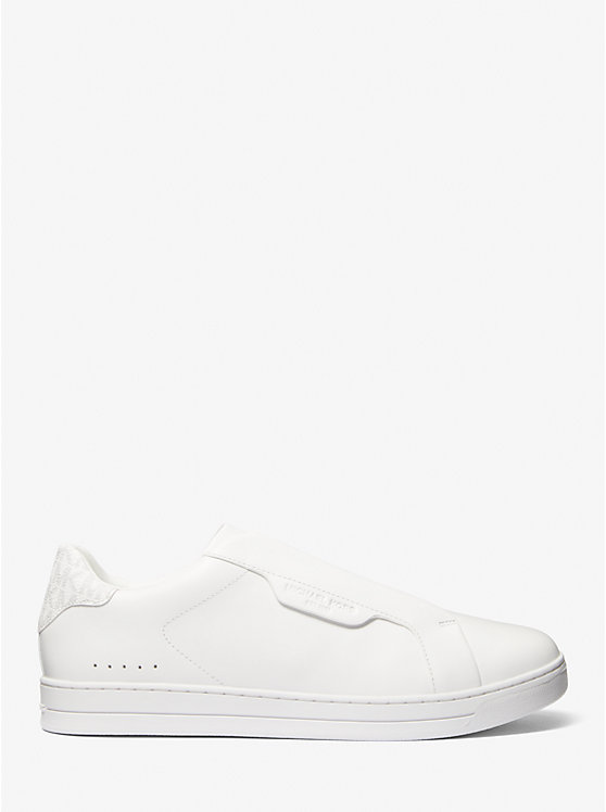 Men Michael Kors Keating Leather Slip-On Sneakers White | ZQHRIK-984