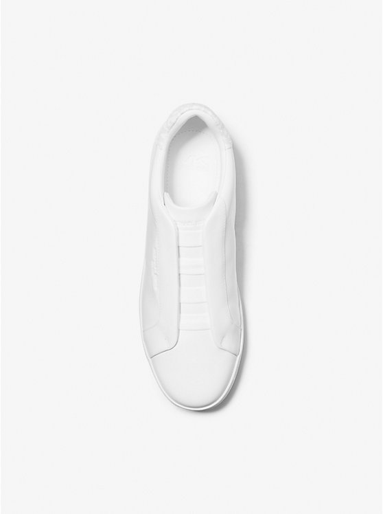 Men Michael Kors Keating Leather Slip-On Sneakers White | ZQHRIK-984