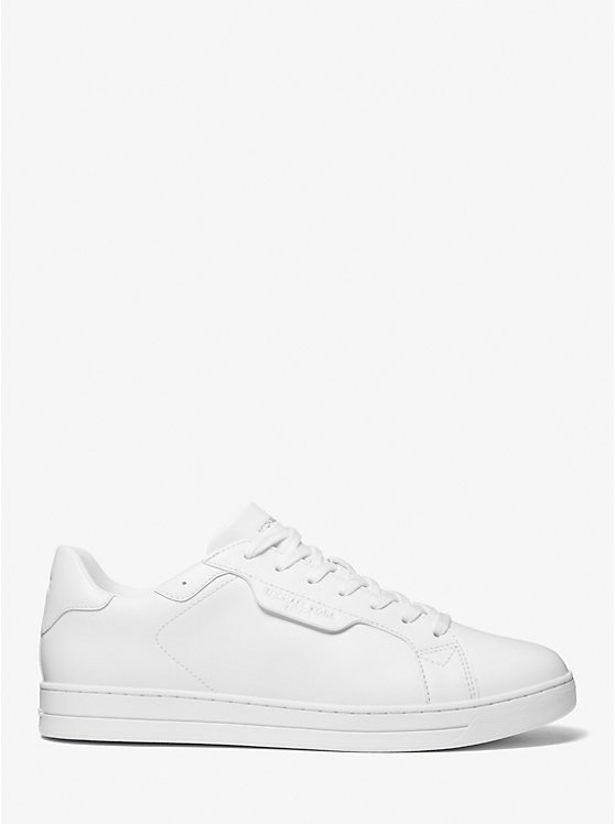 Men Michael Kors Keating Leather Sneakers White | CQORKV-048