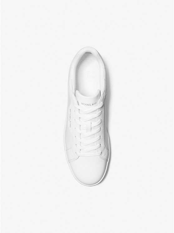 Men Michael Kors Keating Leather Sneakers White | CQORKV-048