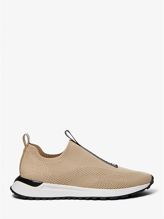 Men Michael Kors Miles Stretch Knit Slip-On Sneakers Beige | OYZASE-496