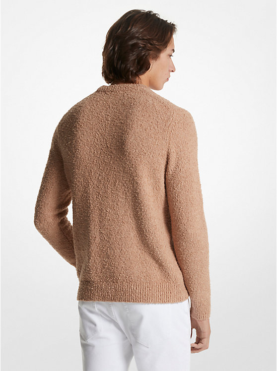 Men Michael Kors Organic Cotton Bouclé Sweaters Beige | AHCRID-768