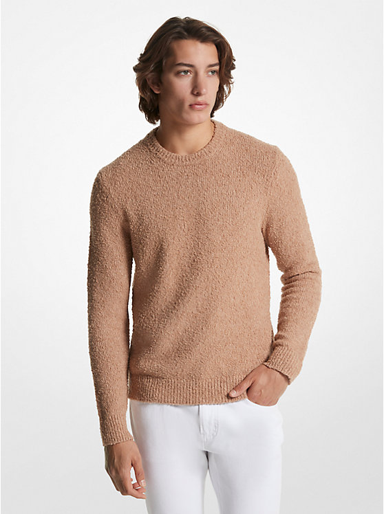 Men Michael Kors Organic Cotton Bouclé Sweaters Beige | AHCRID-768