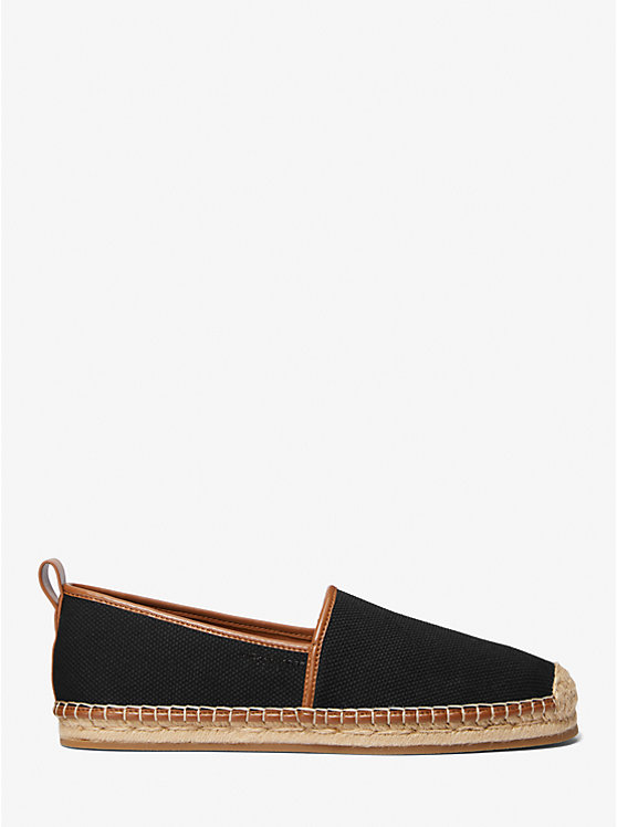 Men Michael Kors Owen Cotton Canvas Espadrilles Black | YTVXBU-569