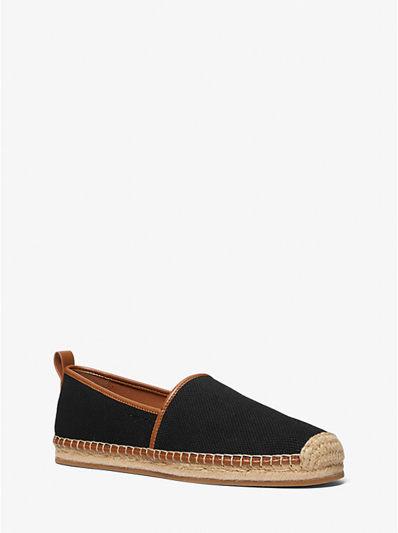 Men Michael Kors Owen Cotton Canvas Espadrilles Black | YTVXBU-569