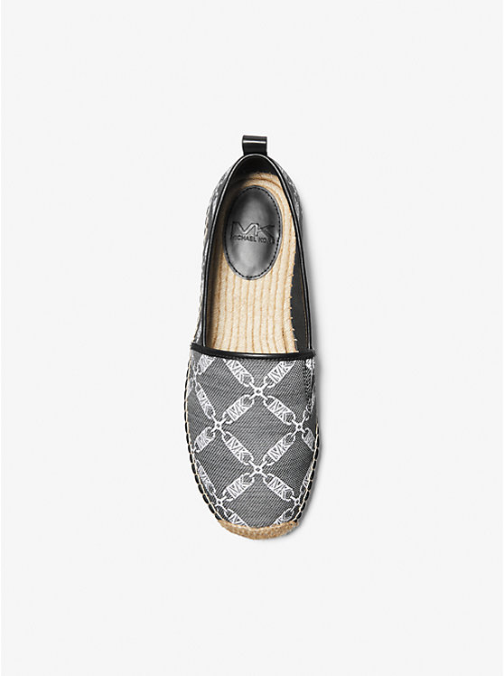 Men Michael Kors Owen Empire Logo Jacquard Espadrilles Black | HXPEZA-354