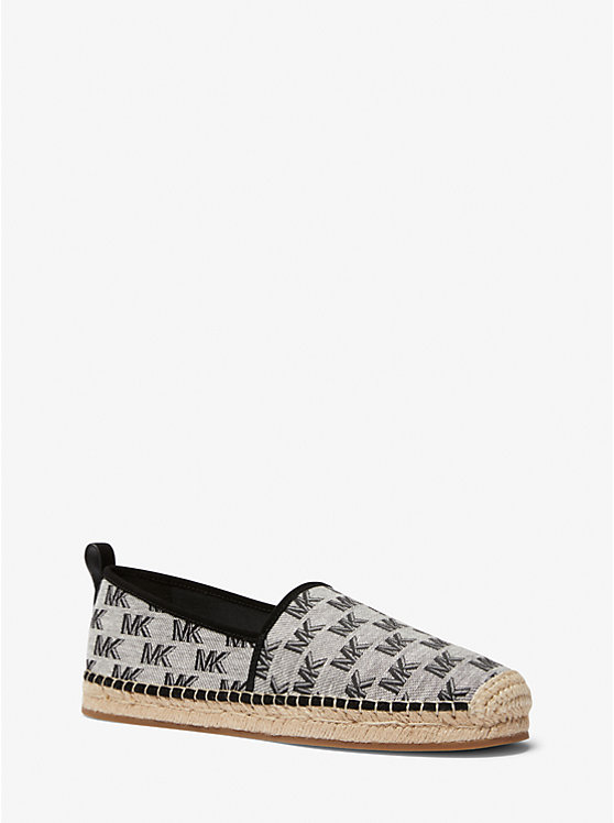 Men Michael Kors Owen Logo Jacquard Espadrilles Black | KVUYOC-485