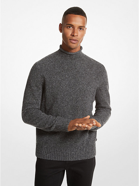 Men Michael Kors Recycled Wool Blend Roll-Neck Sweaters Grey | CRQUXH-740