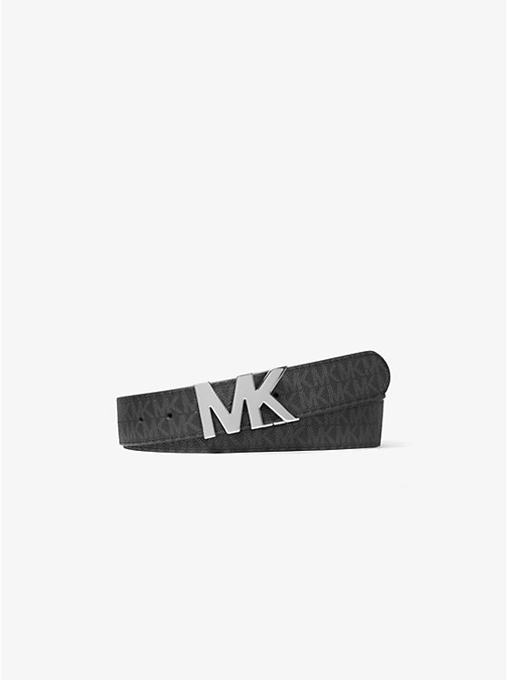 Men Michael Kors Reversible Logo Buckle Belts Black | KRXFGQ-985