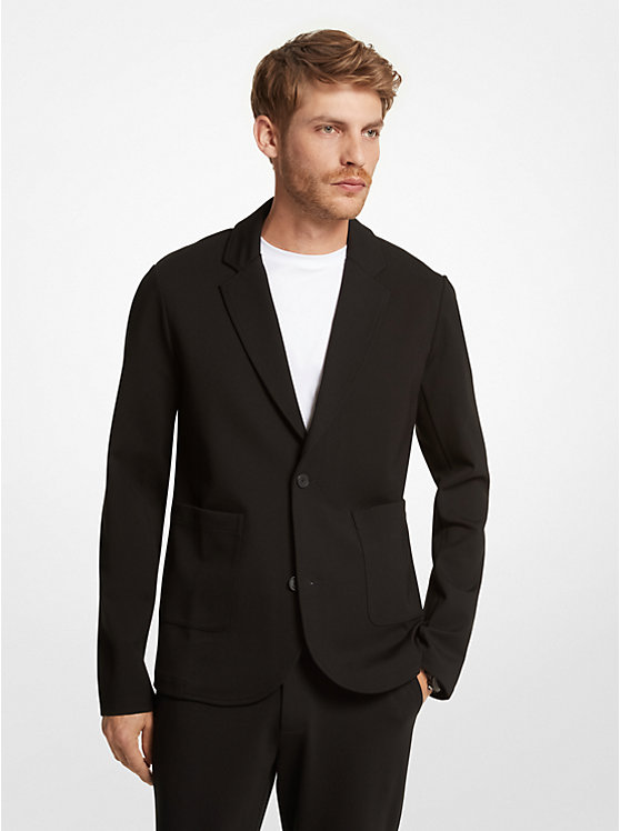 Men Michael Kors Stretch Ponte Blazers Black | MPZRAO-640