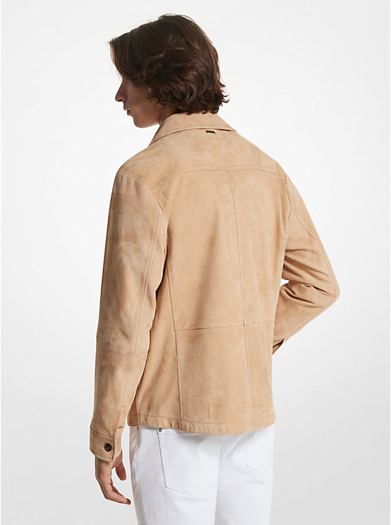 Men Michael Kors Suede Shirt Jackets Brown | EZPQRL-546