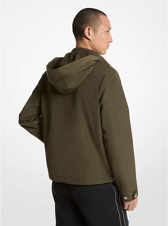 Men Michael Kors Woven Windbreaker Jackets Dark Green | YQELAX-406