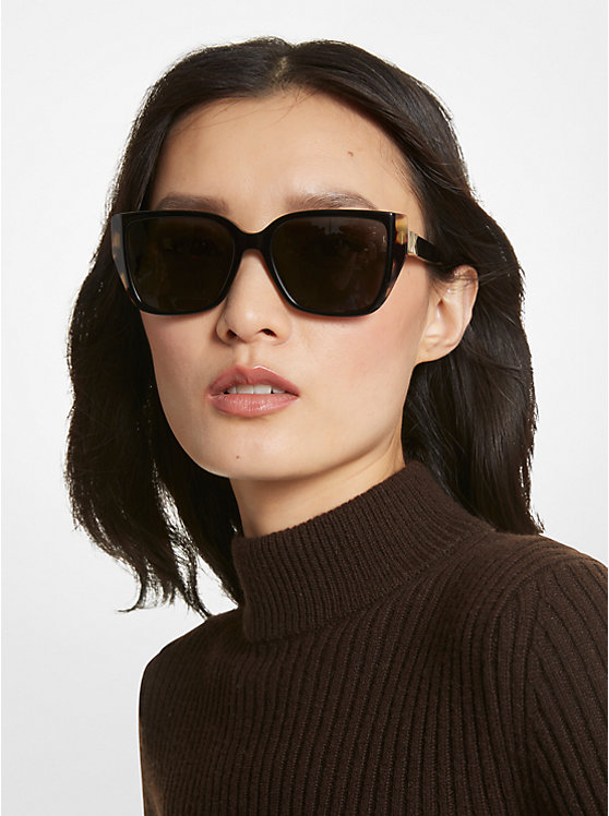 Women Michael Kors Acadia Sunglasses Black | HVRFTC-520