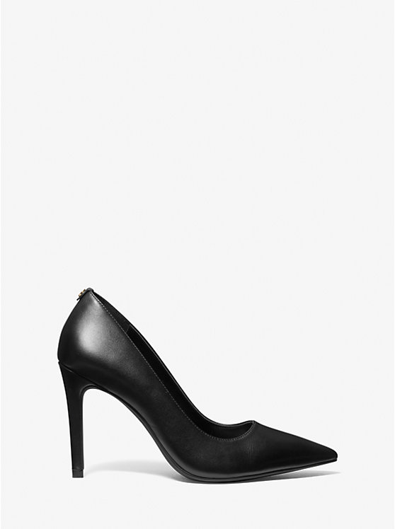 Women Michael Kors Alina Flex Leather Pumps Black | VFCIMQ-540