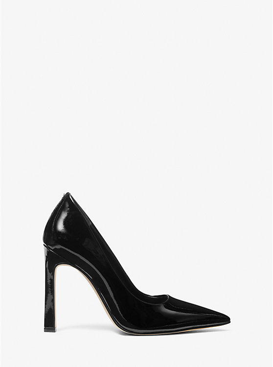 Women Michael Kors Amara Patent Leather Pumps Black | KZEOWU-183