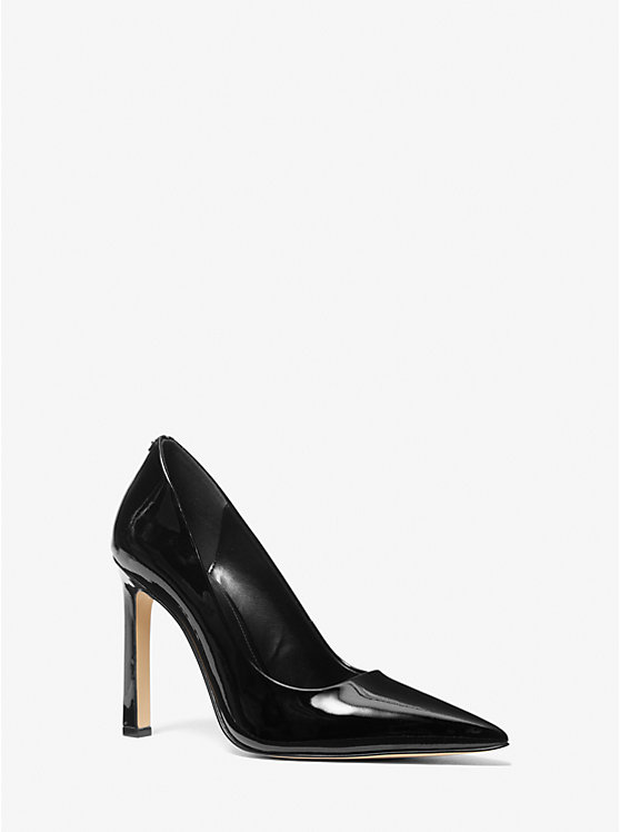 Women Michael Kors Amara Patent Leather Pumps Black | KZEOWU-183