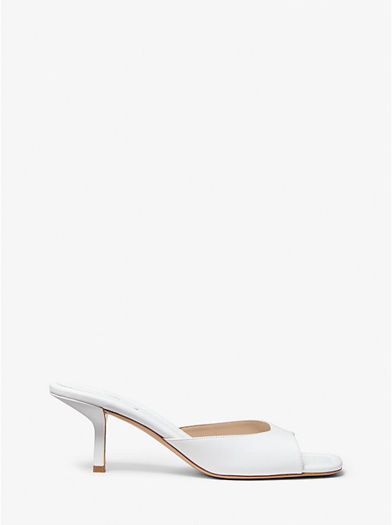 Women Michael Kors Anita Leather Sandals White | TYXQOK-315