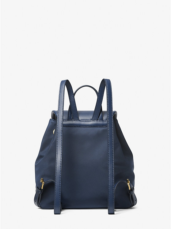 Women Michael Kors Cara Small Nylon Backpack Navy | ONMFZV-387