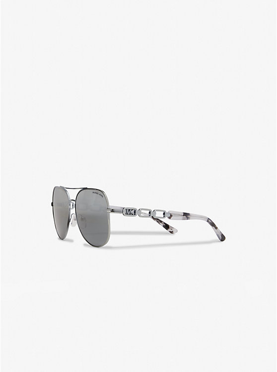 Women Michael Kors Chianti Sunglasses Silver | ADQXCL-826