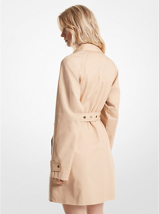 Women Michael Kors Cotton Twill Trench Coats Beige | IZTADH-589