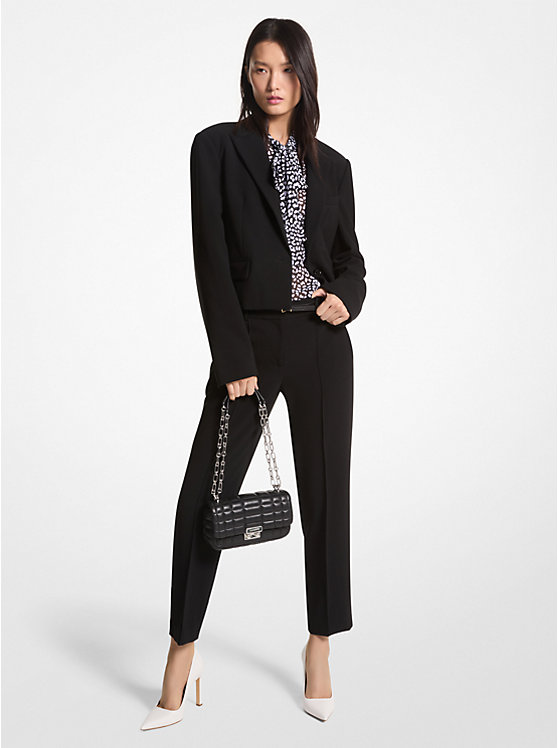 Women Michael Kors Crepe Pants Black | QRKYWM-625