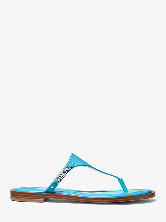 Women Michael Kors Daniella Leather Sandals Blue | YNZSEU-152