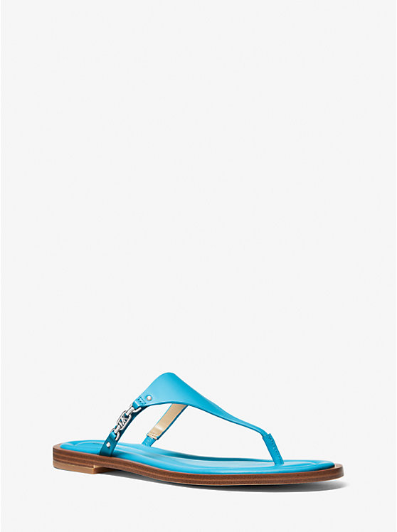 Women Michael Kors Daniella Leather Sandals Blue | YNZSEU-152